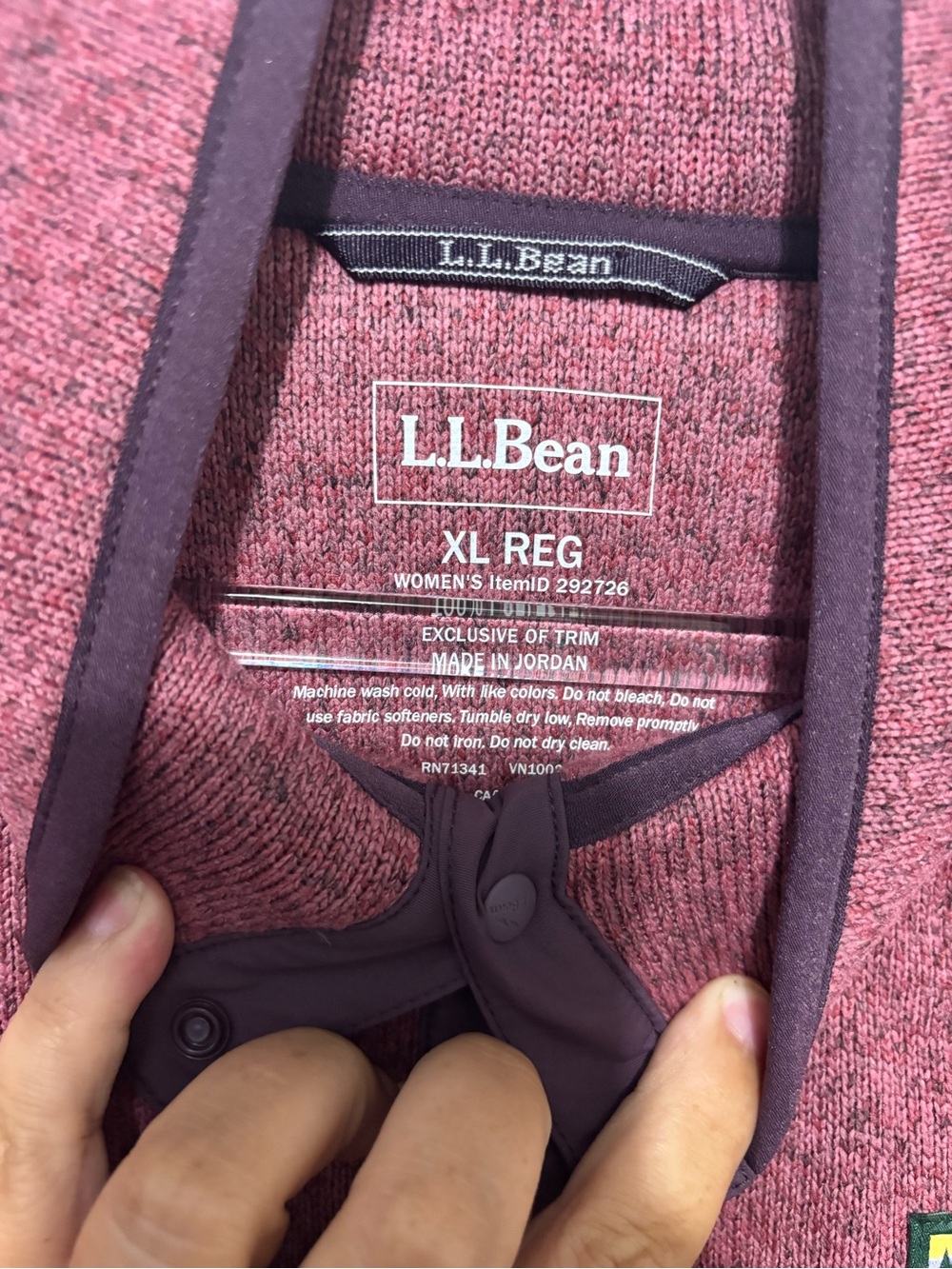 L.L.Bean Sz XL Sweater Fleece Pullover - Picture 4 of 5